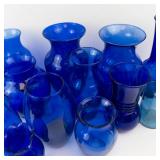 Cobalt Blue Glass Vases (Lot of 14)