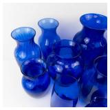Cobalt Blue Glass Vases (Lot of 14)