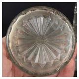 Crystal Bud Vases Pair - 9-Inch Tall Clear Cut Glass with Starburst Pattern