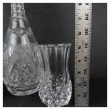 3-Piece Diamond-Cut Glass Vase Set Tall, Medium & Small Crystal Vases