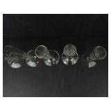 Champagne Flutes - Tall Clear Glass Stemware (Lot of 5)