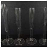 Champagne Flutes - Tall Clear Glass Stemware (Lot of 5)