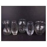 Glass Vases (Lot of 5)