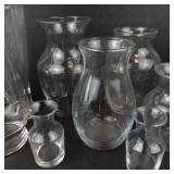 Clear Glass Vases (Lot of 11)