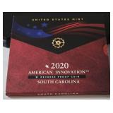 US Mint 2020 American Innovation $1 Reverse Proof Coin - South Carolina- COA