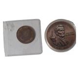 Commemorative, humorous collectible coin marketed as "Lincoln Final Penny" - "Another strike on my Head?-They Don