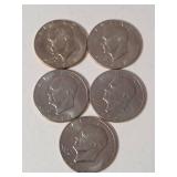 5-"IKE" Eisenhower Dollars Misc. Years
