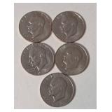 5-"IKE" Eisenhower Dollars Misc. Years
