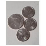 1 -2026D Semi quincentennial "Enduring Liberty" Half Dollar / 3- 2026 US Quarters commemorating the 250th Anniversary of the signing of the Mayflower Compact - AU