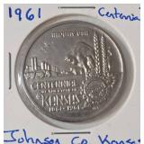 1961 Johnson Co. Kansas Centennial Coin