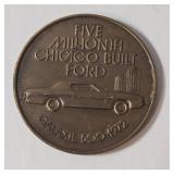 Vintage "First Chicago Built Ford Five Millionth Chicago Built Ford " coin-(VERY COLLECTIBLE)