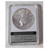 High Relief Silver Dollar Proof Archival Collection.  Material: CuNi layered in .999 silver