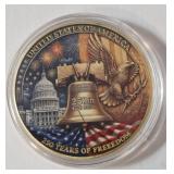 250th Anniversary  of US of America Coin to celebrate the US Semi quincentennial  featuring the Liberty Bell 250 Years of Freedom