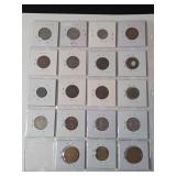 Sheet of Foreign Coins- 19 Coins