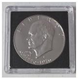 1976-S- Silver- Eisenhower Bicentennial Dollar Proof Coin in black slab