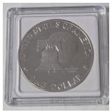 1976-S-Silver- Eisenhower Bicentennial Dollar Proof Coin in black slab