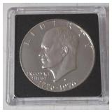 1976-S-Silver- Eisenhower Bicentennial Dollar Proof Coin in black slab