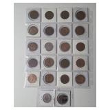 Sheet of Coins from England/Great Britian - 22 Coins