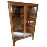 Antique Mission Oak Corner Cabinet - Double Doors