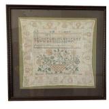 Antique Needlework Sampler - 1820