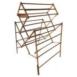Vintage Accordion Style Wooden Drying Rack