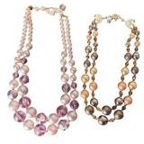 Duo of Double Stranded Beaded Necklaces