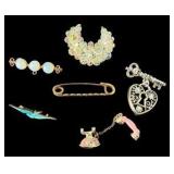 Variety of Vintage Brooches