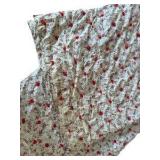 Vintage Red Floral Handtied Blanket