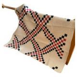 Pink & Blue Irish Chain Style Quilt