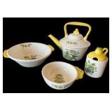 Poppytrail by Metlox 'Happy Time' Teapot & Serving Dishes