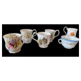 Assortment of Six Vintage Coffee Cups
