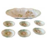 Vintage Leuchtenburg Serving Dish & Matching Salt Cellars