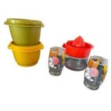 Vintage Tupperware, Juicer and Garfield Juice Cups