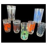 Seven Vintage Juice Cups