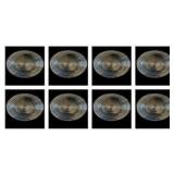 Ribbed 8' Salad Plates - 12 Pieces