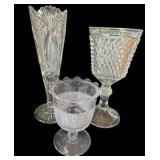 Large Cut Glass Vintage Vases