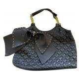 Betsey Johnson Quilted Black Handbag