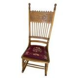 Antique Embroidered Rocking Chair/ Nursing Chair