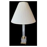 Regency Style Glass and Brass Table Lamp