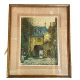 Alfred Van Neste Signed Antique Print