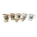 Collection of Royal Crown Bird Theme Cups