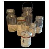 Vintage Clear Mason Jars