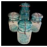 Vintage Blue Ball Mason Jars