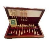 Vintage Mixed Silver-Plated Flatware & Storage Box