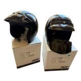 Two HJC Motorcycle Helmets - Size M and Size L