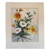 Beautiful Yellow & White Floral Watercolor