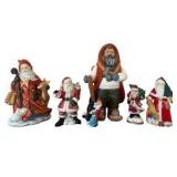 Assorted Santa Claus Christmas Figurines & Ornaments