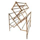 Vintage Accordion Style Wooden Drying Rack