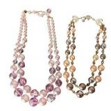 Duo of Double Stranded Beaded Necklaces