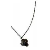 Vintage Sterling Silver Flower Basket Pendant Necklace